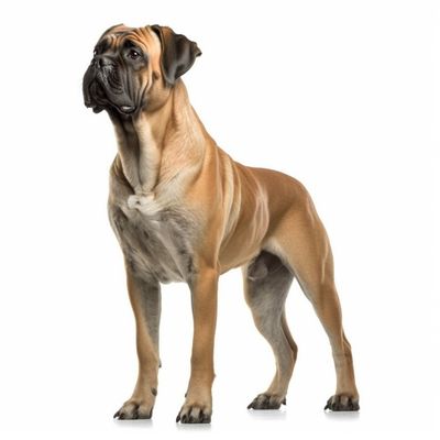 Full body image of a Bullmastiff