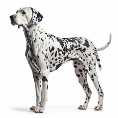 Full body image of a Dalmatian